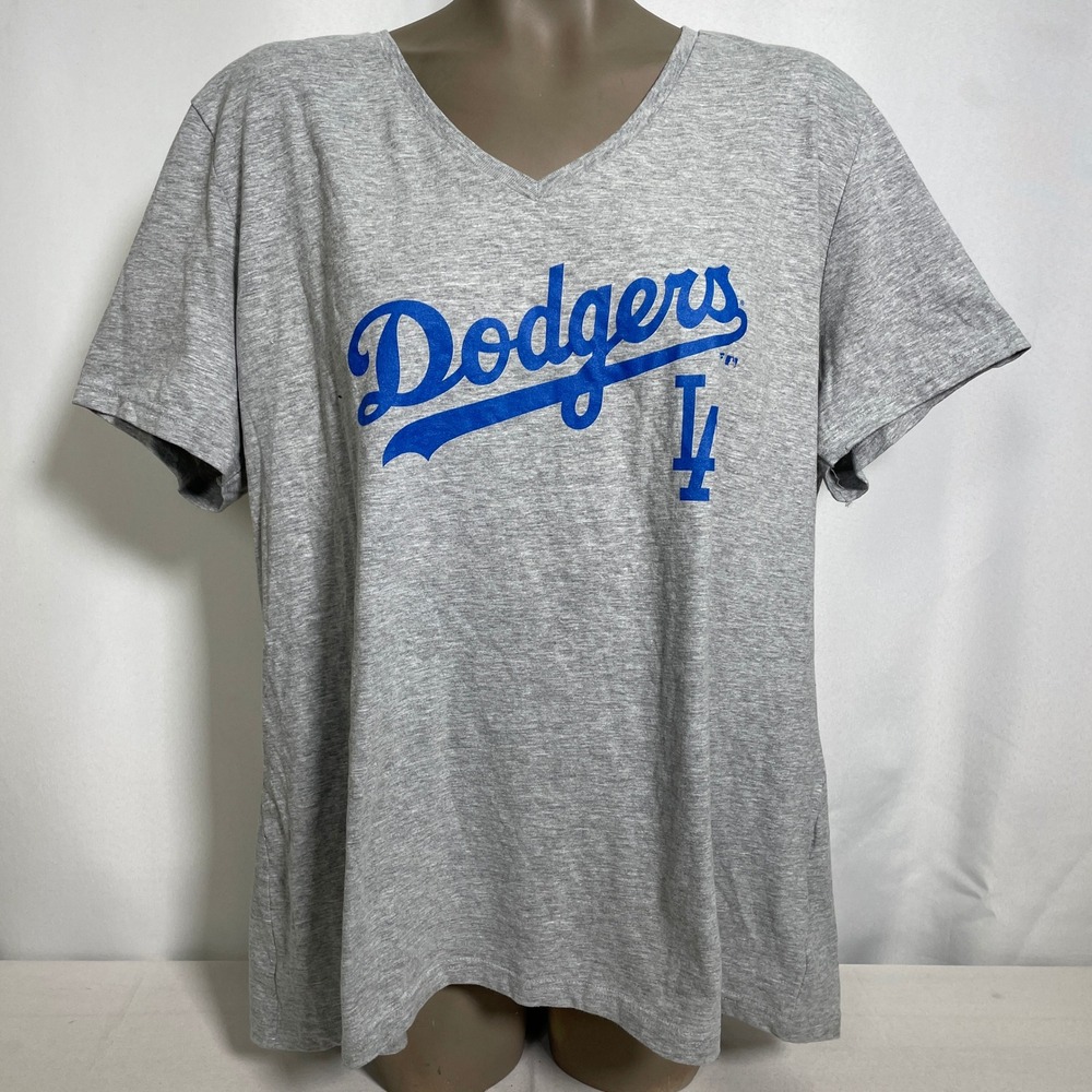 Los Angeles Dodgers MLB Fanatics Heather Gray Jersey T-Shirt Women's 3XL